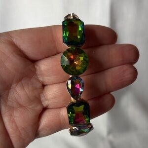 Rainbow Crystal Multi Shape Stretch Bracelet